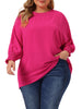 Plus Size Chiffon Tops for Women Batwing Ruffle Long Sleeve Casual Loose Shirts Blouses