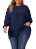 Plus Size Chiffon Tops for Women Batwing Ruffle Long Sleeve Casual Loose Shirts Blouses
