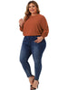 Plus Size Chiffon Tops for Women Batwing Ruffle Long Sleeve Casual Loose Shirts Blouses