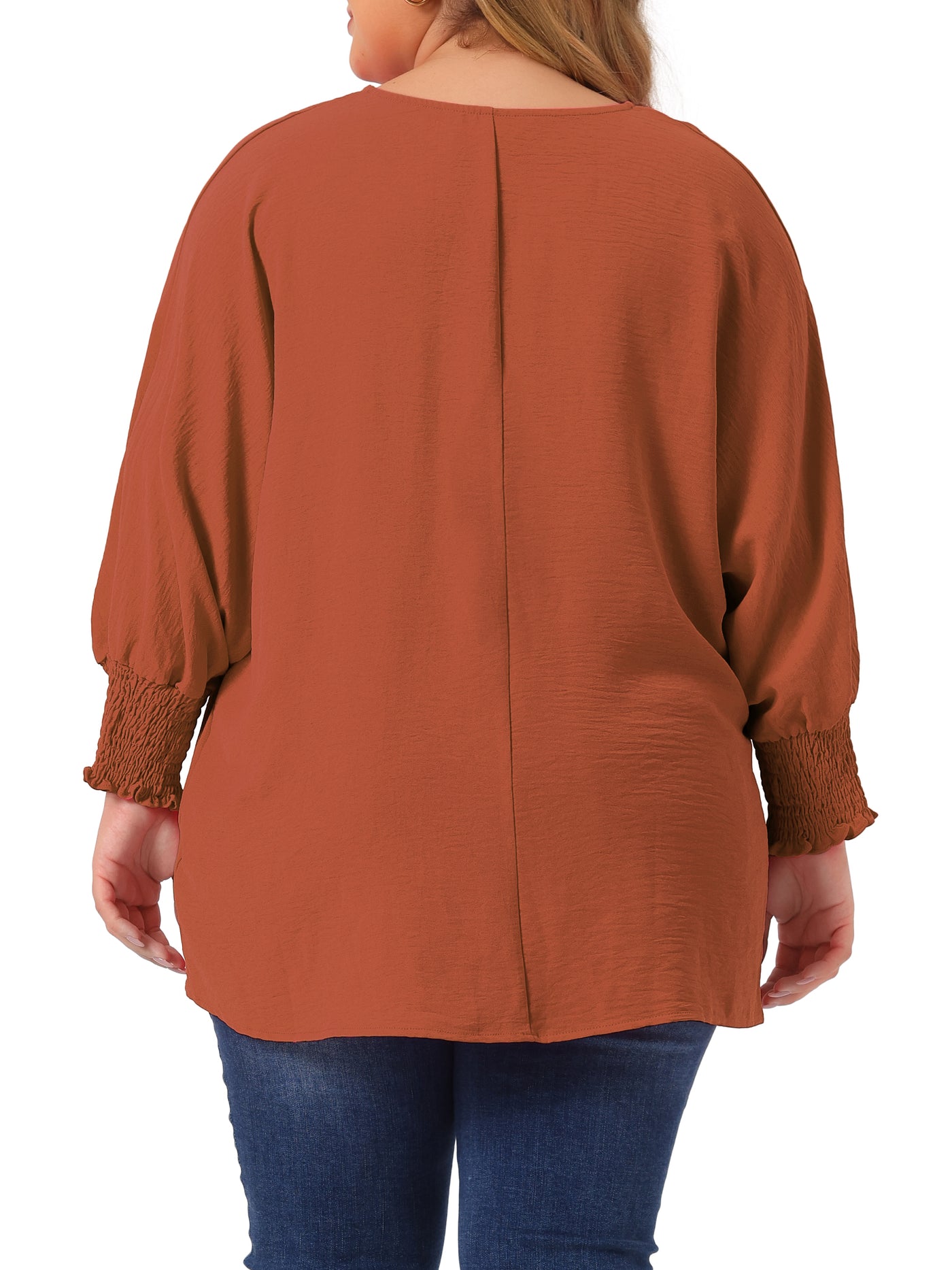 Bublédon Plus Size Chiffon Tops for Women Batwing Ruffle Long Sleeve Casual Loose Shirts Blouses