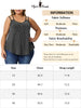 Plus Size Camisole for Women V Neck Sparkle Silvery Sleeveless Spaghetti Strap Cami Tank Tops