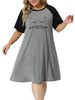 Plus Size Nightgown for Women Short Sleeve Cute Graphic Sleepshirts Lounge Sleep Dress Sleepwear
