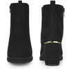 Perphy Round Toe Elastic Mirror Heeled Chunky Heels Boots for Women