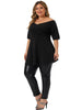 Plus Size Blouse for Women V Neck Faux Wrap Short Sleeve Peplum Top Blouses