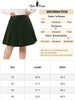 A Line Woven Elastic Waist Button Decor Skirt