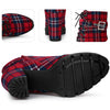 Perphy Platform Lace Up Chunky Heel Plaid Printing Ankle Boots for Women