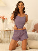 Womens Loungewear 2023 Summer Crop Cami Tops with Shorts Ruffle Camisole Pajamas Sets