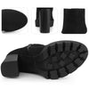 Perphy Round Toe Side Zip Chunky Heels Ankle Boots for Women