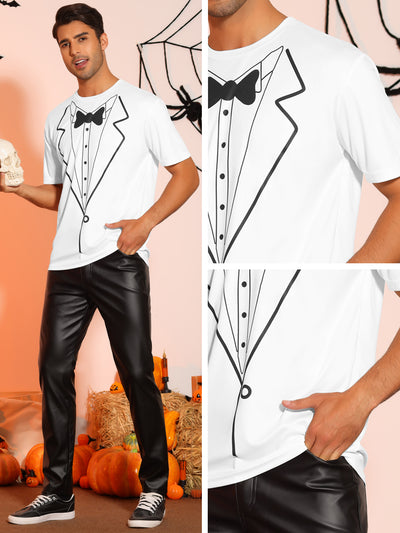 Tuxedo Printed Costume Wedding Party Funny Graphic T-Shirt