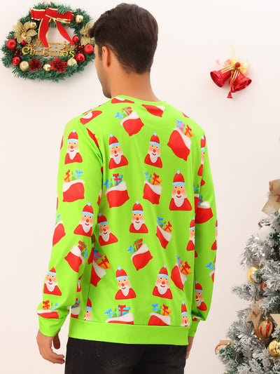 Men's Christmas Printed Long Sleeves Funny Graphic Sweatshirt