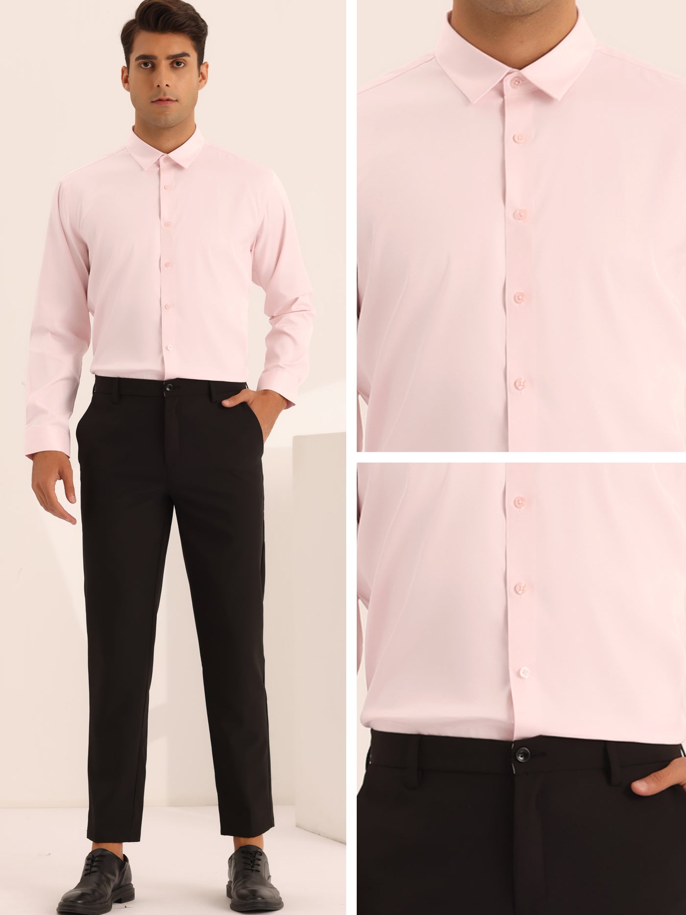 Bublédon Long Sleeves Button Down Business Prom Shirts
