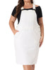 Relax Fit Denim Below The Knee Overall Dress