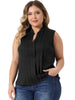 Plus Size Tops for Women V Neck Sleeveless Work Shirts Summer 2024 Blouses