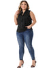 Plus Size Tops for Women V Neck Sleeveless Work Shirts Summer 2024 Blouses