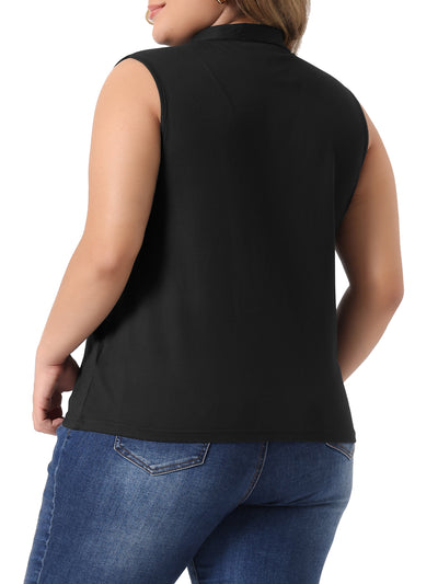 Plus Size Tops for Women V Neck Sleeveless Work Shirts Summer 2024 Blouses