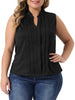 Plus Size Tops for Women V Neck Sleeveless Work Shirts Summer 2024 Blouses