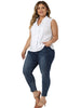 Plus Size Tops for Women V Neck Sleeveless Work Shirts Summer 2024 Blouses