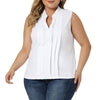 Plus Size Tops for Women V Neck Sleeveless Work Shirts Summer 2024 Blouses