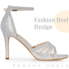Glitter Strappy Ankle Strap Stiletto Heels Sandals