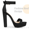 Platform High Heel Ankle Strap Chunky Heels Sandals for Women