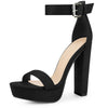 Platform High Heel Ankle Strap Chunky Heels Sandals for Women