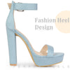 Platform High Heel Ankle Strap Chunky Heels Sandals for Women
