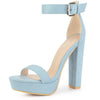 Platform High Heel Ankle Strap Chunky Heels Sandals for Women