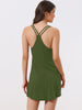 Womens Sleeveless Sleepwear Chemises Lingerie V Neck Full Slip Soft Pajama Dress