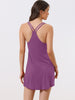 Womens Sleeveless Sleepwear Chemises Lingerie V Neck Full Slip Soft Pajama Dress