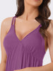 Womens Sleeveless Sleepwear Chemises Lingerie V Neck Full Slip Soft Pajama Dress