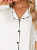 Women Nightshirt Satin Short Sleeve Sleepshirt Button Down Pajama Nightgown