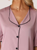 Women Nightshirt Satin Short Sleeve Sleepshirt Button Down Pajama Nightgown