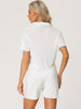 Women Short Sleeve Button Down Shirt and Shorts Casual Outfits Loungewear