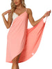 Womens Cover Ups Beach Seaside Summer Backless Spaghetti Strap Dress Sarongs Wrap