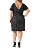 Plus Size Elegant V Neck Short Sleeves Cocktail Wedding Guest Bodycon Lace Pencil Dress