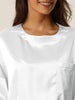 Womens Satin Sleepwear 2 Piece Lounge Shorts and Short Sleeves T-Shirt with Pockets Soft Pajama Sets