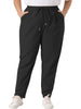 Plus Size Pants for Women Straight Leg Drawstring Elastic Loose Comfy Trousers with Pockets