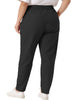 Plus Size Pants for Women Straight Leg Drawstring Elastic Loose Comfy Trousers with Pockets
