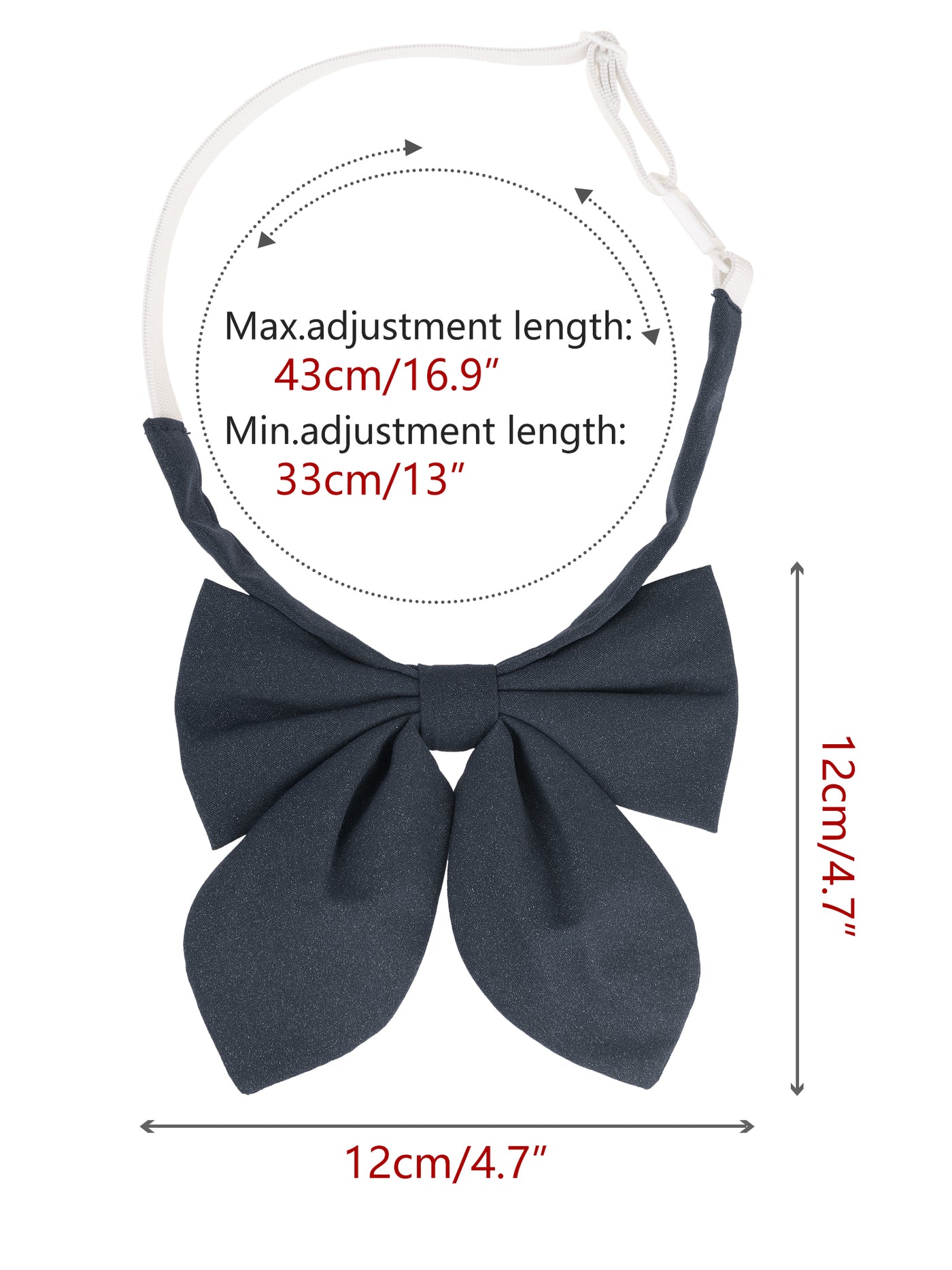 Bublédon Women's Bowties Sparkle Solid Color Adjustable Neck Pre-Tied Bow Ties