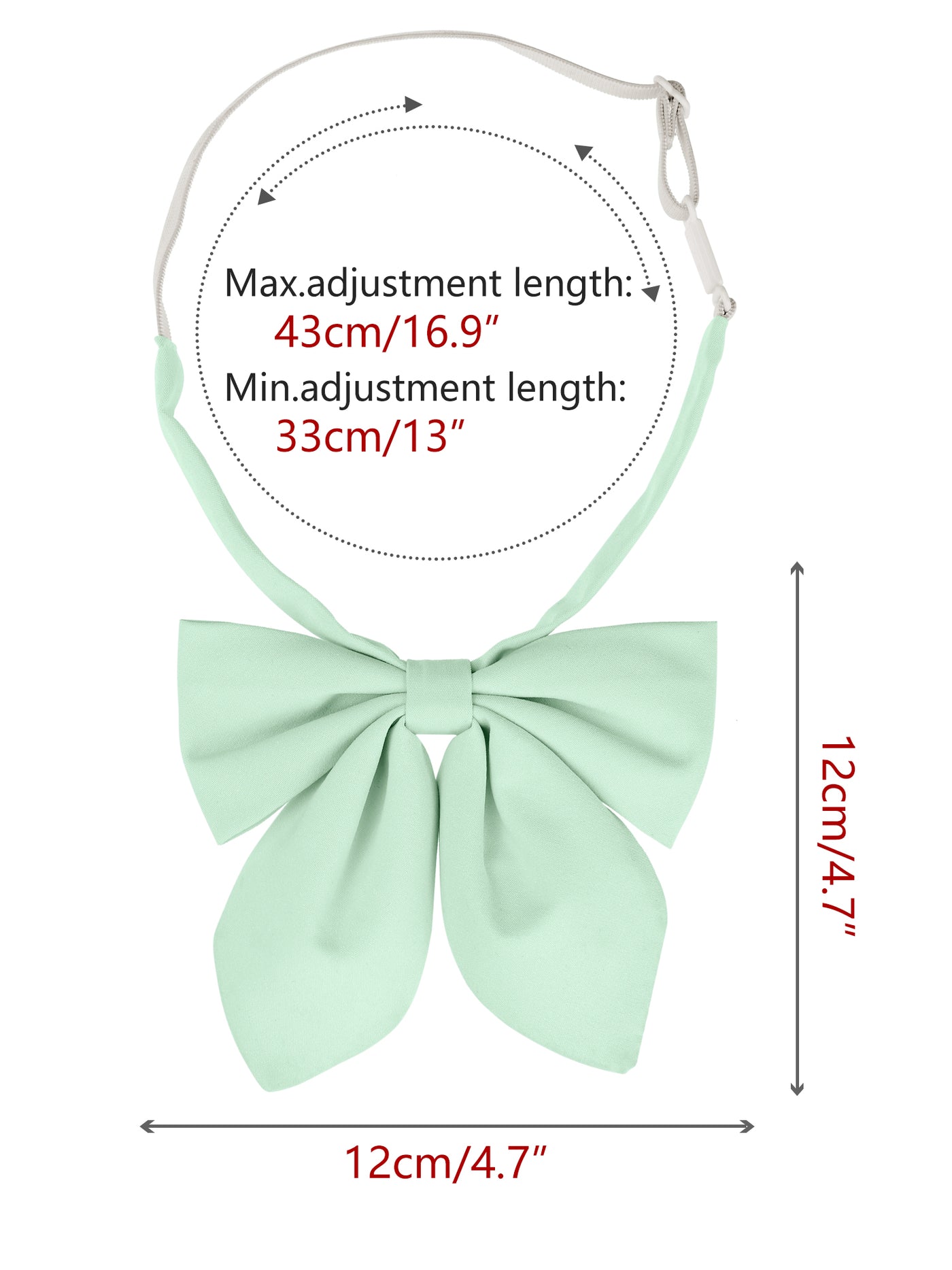 Bublédon Women's Bowties Sparkle Solid Color Adjustable Neck Pre-Tied Bow Ties