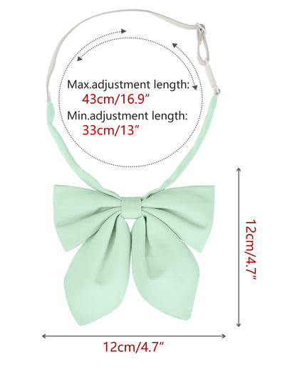 Women's Bowties Sparkle Solid Color Adjustable Neck Pre-Tied Bow Ties