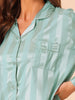 Womens Satin Sleepwear Soft Button Down Nightwear with Pants Pajama Set