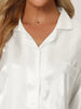 Womens Satin Sleepwear Soft Button Down Nightwear with Pants Pajama Set