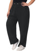 Plus Size Palazzo Stretchy High Waisted with Pocket Wide Leg Pants