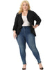 Plus Size Cardigan for Women Soft 3/4 Sleeve Open Front Cropped Shrug Bolero Cardigans Jacket