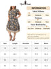 Plus Size Summer Dresses Boho for Women Casual V Neck Short Sleeve Floral Print Beach Midi Dress