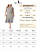 Plus Size Summer Dresses Boho for Women Casual V Neck Short Sleeve Floral Print Beach Midi Dress