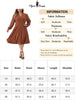 Plus Size Dresses for Women Long Sleeve Swiss Dots Wrap V Neck Formal Knee Length Dress