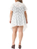 Plus Size Cardigan for Women Lace Crochet Short Sleeves Sheer Cover Up