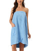Womens Towel Wrap Robe Bathrobe Spa Towels with Shower Cap for Bath Gym